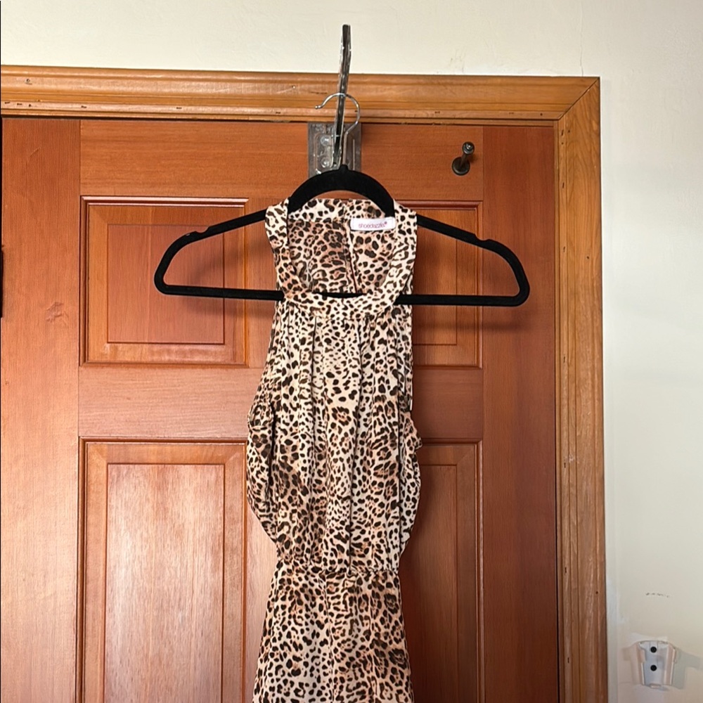 Chic Animal Print Maxi Dress Woman’s